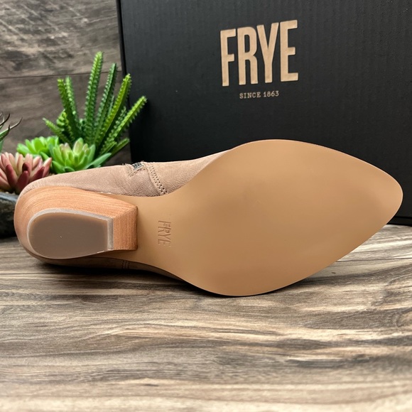 NIB Frye Rory Bootie Western Pointed Toe Lesther Ankle Boots Dusty Rose - Picture 10 of 15